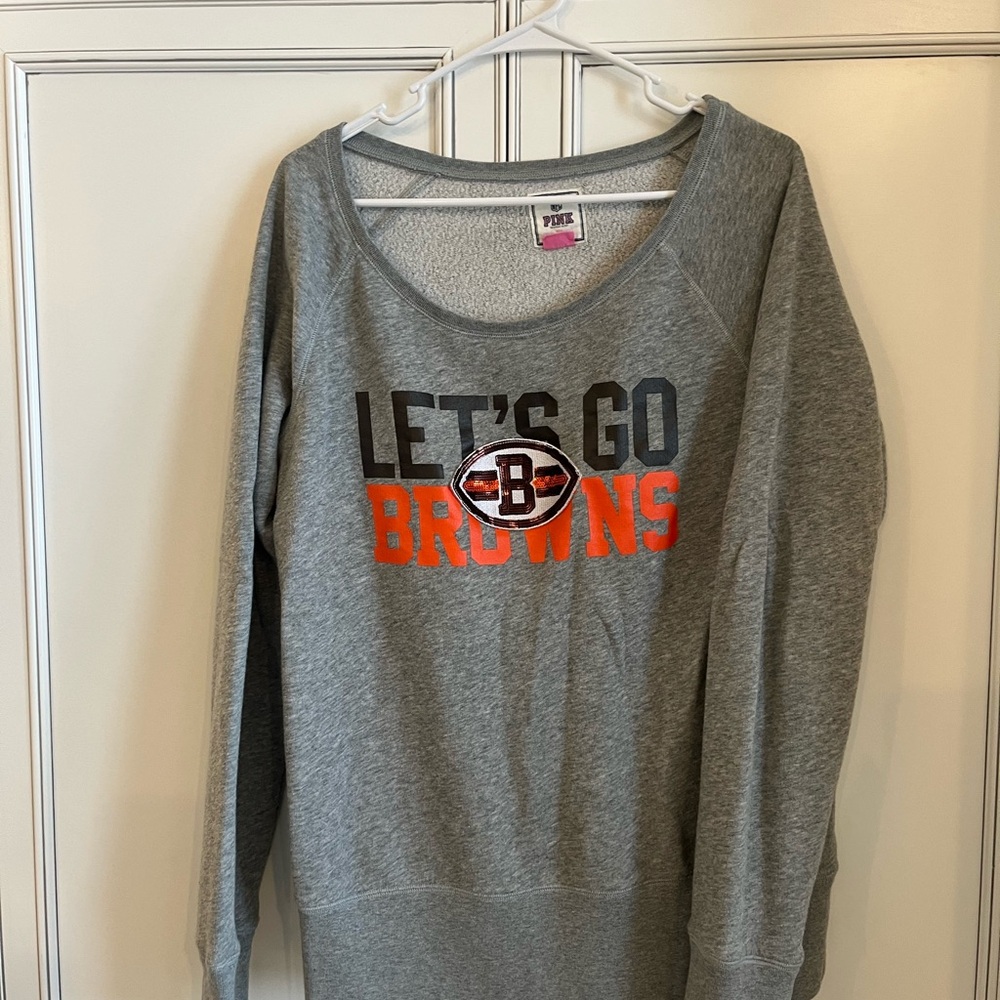 Vintage PINK Victoria's Secret Gray and Orange Browns Sweater